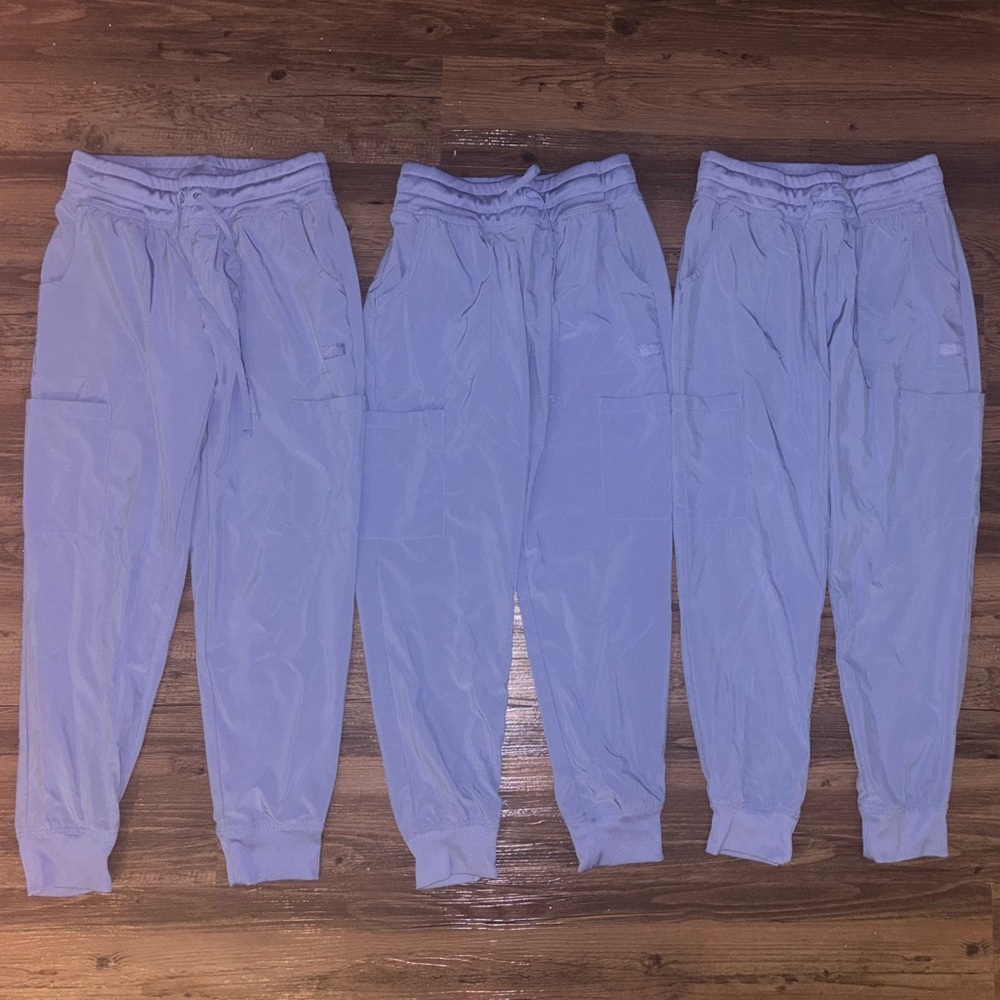 3 pack Dickies ceil blue jogger scrub pants